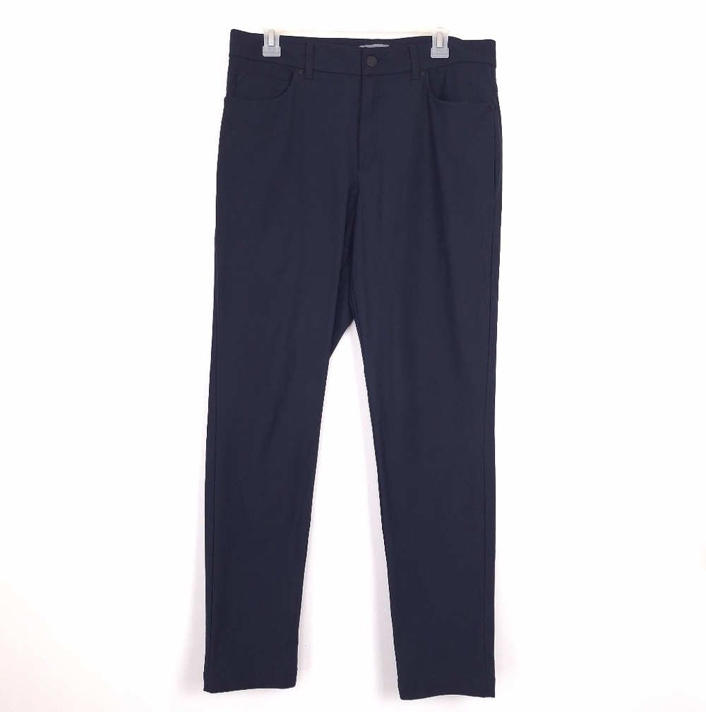 VRST Limitless Performance Slim Fit 5 Pocket Pant Dark Navy stretch wicking blue